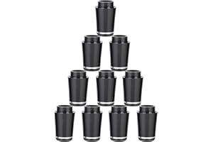 SUMMERHOUSE 10 Pieces Collared Golf Iron Ferrule 0.355'' Taperd 0.370'' Flat Compatible with Callaway X Prototype, Razr X Muscleback, Razr X Tour CB Irons X Series Jaws CC Forged Wedges (ChromeRing-0.370)