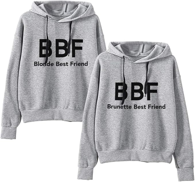 Best Friends Hoodies Fur 2 Madchen Sister Pullover Mit Kapuze Freunde Sweatshirts Pullis Teenager Rundhals Pulli Madchen Geschenk 2 Stucke Grau Blonde L Brunette M Amazon De Bekleidung