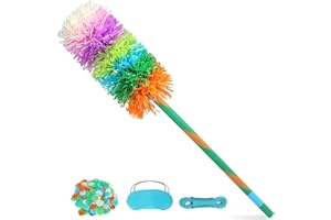 PARDECOR 34" Piñata Stick Accessories Set, Pinata Bat, Blindfold Eye Mask, Hemp Rope, Confetti (Blue)