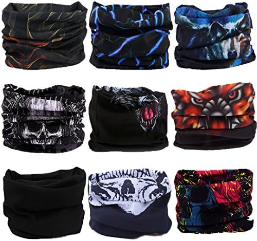 Neck Gaiter, Magic Headband Sport Headwear Elastic Face Mask Bandana Scarf UV Resistence Balaclava, Headwrap Helmet Liner for Men and Women - Cycling, Fishing, Running, Hiking, Camping