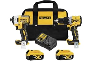 Dewalt 20V MAX XR Brushless Lithium-Ion Cordless Hammer Driver Drill and Impact Driver Combo Kit with (2) Batteries - DCK249M