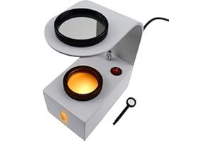 TEKCOPLUS Polariscope LED Light with Glass Rotatable Filters, Jewelry Polarizer Tester Magnifier Gem Identification Tools for Bench Use Moissanite,Amethyst,Diamonds,Gemstone (Desktop Polariscope)