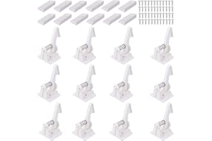 Vmaisi 12 Pack Cabinet Locks Child Safety Latches - Easy Install No-Drill | Baby Proofing with Strong Adhesive hold, Easy Installation with Cradle, Protects curious toddlers