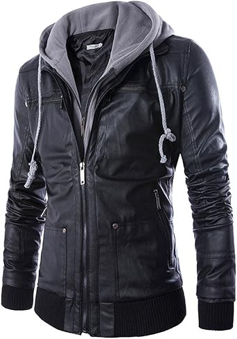 short sleeve leather jacket mens