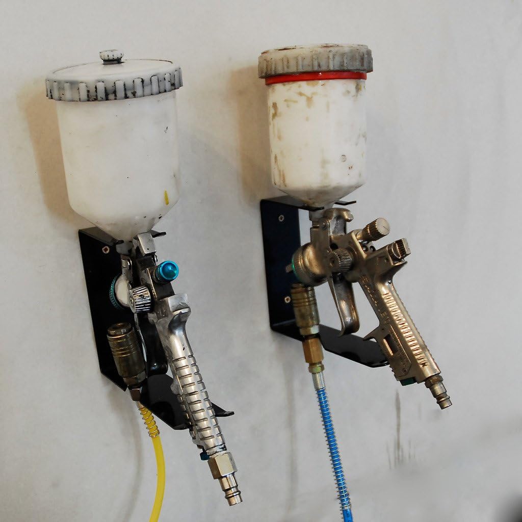 HVLP Gravity Feed Spray Gun Holder Wall Mounted Steel Amazon.co.uk
