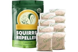 FCESIWEG Squirrel Repellent Outdoor, Ground Squirrel Repellent, Repel Squirrel, Chipmunk Repellent for Garden/Bird Feeders/Attic and Yard, Natural Mint Squirrel & Chipmunk Repellent for Plants - 8P