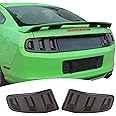 JeCar Tail Light Covers Trim Accessories for Ford Mustang 2010 2011 2012 2013 2014(Smoked Black)