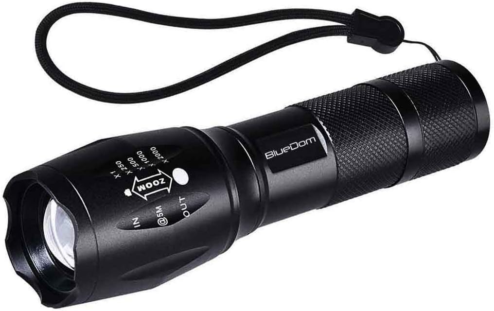 Flashlight, BlueDom Mini Bright Flashlight Tactical, High Lumens Flashlight ,Water and Shock Resistant Flashlight for Camping,Emergency,Cycling or Gift-Giving