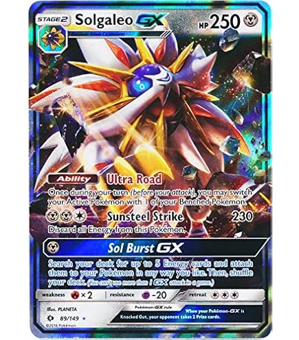 Amazon.com: Pokemon Sun & Moon Base Set Ultra Rare Holo Lunala-GX #66 :  Toys & Games