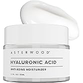 Asterwood Hyaluronic Acid Moisturizer for Face - Hydrating, Moisturizing, Lightweight - Anti-Aging Moisturizer - Fragrance-Free, Cruelty-Free - For All Skin Types Including Dry & Oily - 1.7 Fl Oz