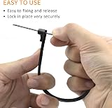 Meccion 100 Piece Releasable Cable Ties Heavy Duty Nylon 250mm Black view 3