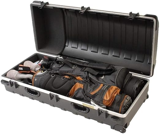 Skb cases ata deluxe standard hard plastic storage wheeled golf bag travel case Clearance