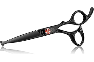 PURPLEBIRD 6 Inch Hair Cutting Shears Kids Safety Rounded Tips Hair Scissors Professional Hairdressing Haircut Salon, Barbers, Children, Baby and Personal Home Usage, Japanese Stainless Steel Black