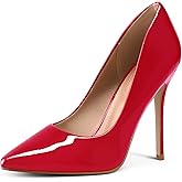 mysoft Women's High Heels Pumps Closed Pointed Toe Stiletto 4IN Heels Dress Wedding Shoes