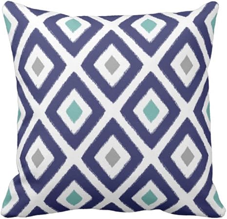 gray ikat pillow