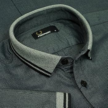 Fred Perry Men S Flat Knit Collar Oxford Shirt Dark Carbon Small Buy Online At Best Price In Uae Amazon Ae