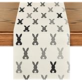 Artoid Mode Easter Bunny Table Runner - 13x72 Inch, Green & Pink, Polyester, Spring Decor