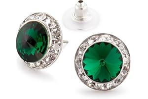 Star Light Crystal Jewelry | Colorful Rhinestone Pierced Earrings for Dance, Pageant, Prom, Performance, Wedding or Special Event