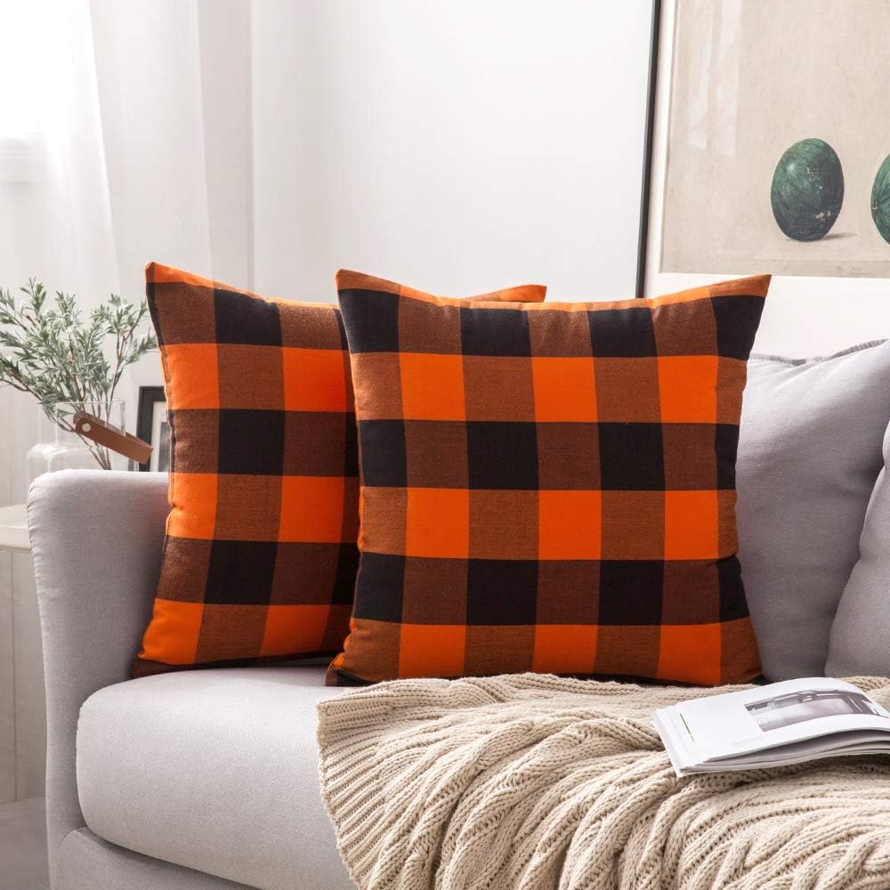 Amazon Com Miulee Pack Of 2 Buffalo Check Retro Checker Plaids