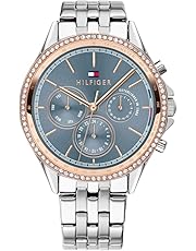 Tommy Hilfiger Damen Multi Zifferblatt Quarz Uhr mit Edelstahl Armband 1781976