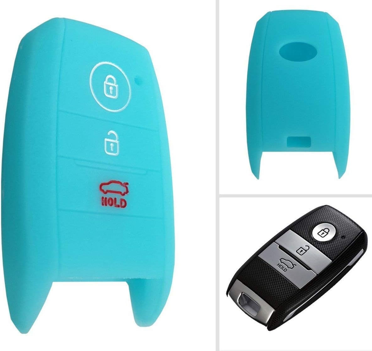 CK + Kia Ceed Picanto Silicone Car Key Case/Key Cover Case Cover for Rio Optima Carens