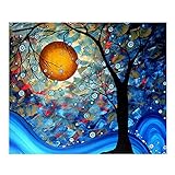 Blxecky 5D DIY Diamond Painting By Number Kits，Abstract tree(16X16inch/40X40CM)