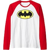 DC Comics Batman Basic Logo Raglan Baseball Tee