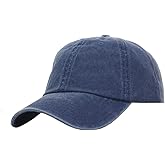 The Vintage Year Plain Washed Cotton Adjustable 6 Panel Dad Hat Baseball Cap