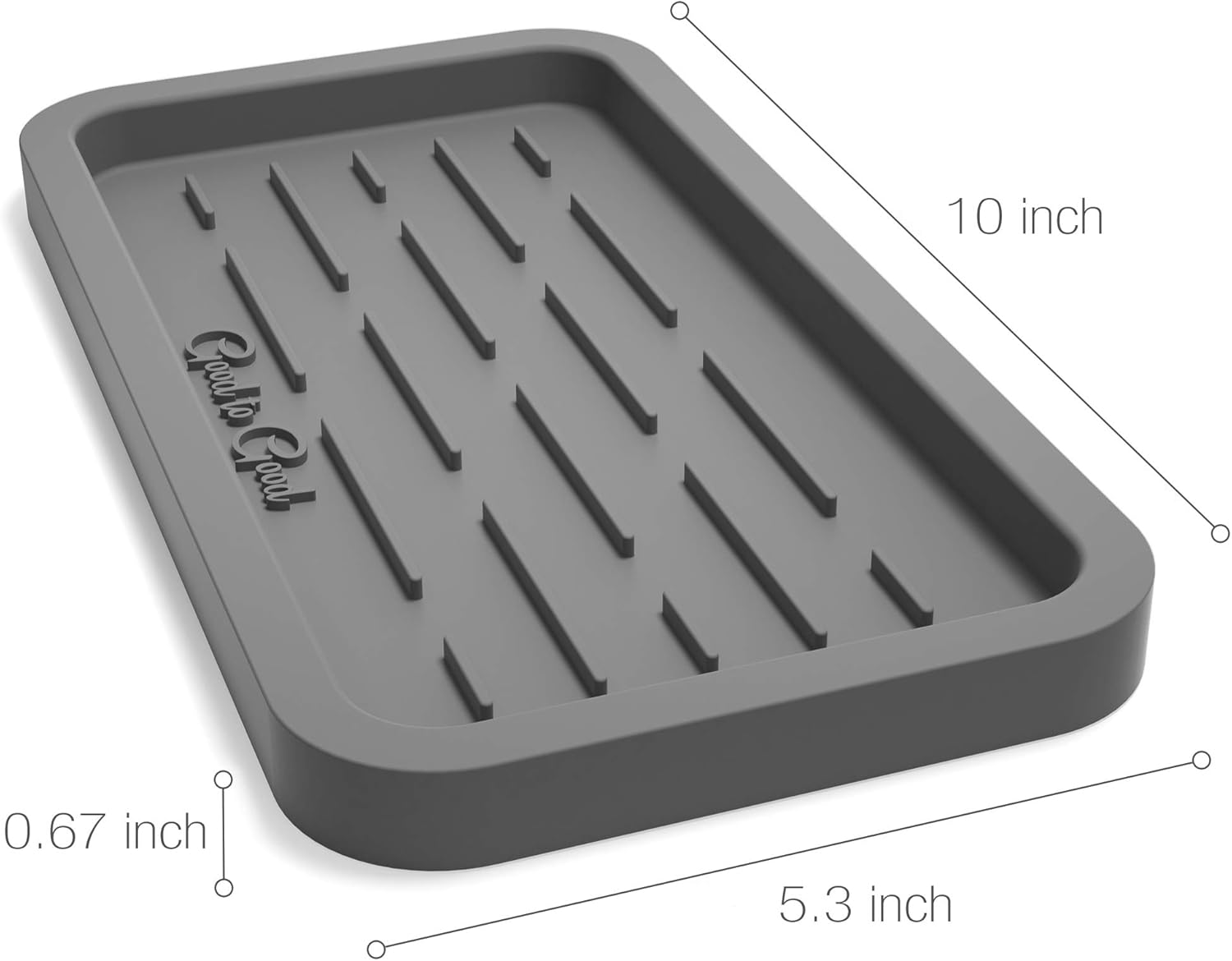 GOOD TO GOOD Silicone Sponges Holder - Kitchen Sink Organizer Tray for Sponge, Soap Dispenser, Scrubber and Other Dishwashing Accessories: Kitchen & Dining