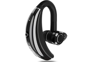 Agkey Wireless Earpiece Voice Command Wireless Headset Noise Cancelling Headset in-Ear Headphone Business Earphones Compatible with Android iOS Smart Phones Laptop for Office Driver Trucker