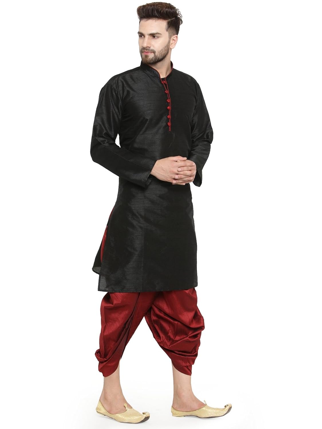 ben martin dupion silk kurta dhoti for men(bmw-aaa-123)