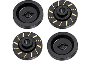 DEWOKI Brass Wheel Weights Hex Hub Adapters 4Pcs for 1/24 RC Crawler FMS FCX24 Upgrade Part, Black