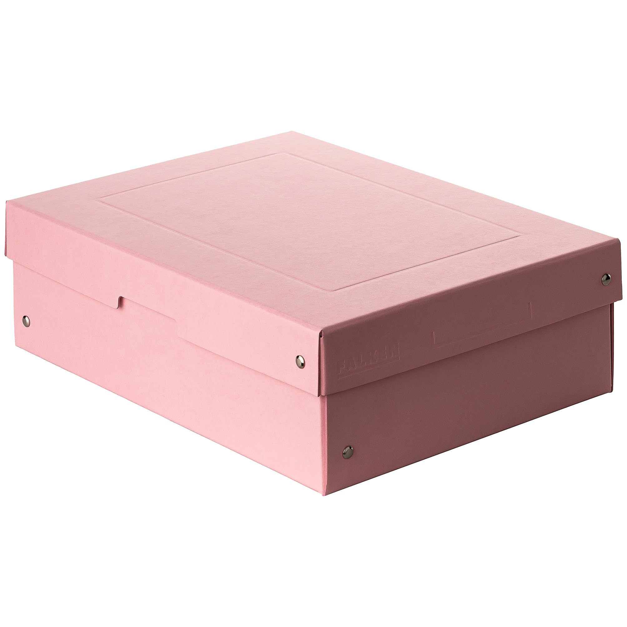 Falken Original PureBox Pastel, Made in Germany, 100 mm high, DIN A4, pink, storage box with lid made of sturdy cardboard, vegan gift box, transport box, all-purpose box