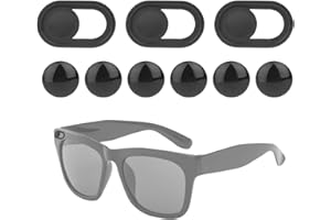 Goktvai 3pcs Sliding Smart Glasses Camera Privacy Covers, Led Light Privacy Cover with Light Blocking Stickers Compatible wit