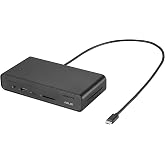 Asus DC300 Docking Station - for Mouse, Keyboard, Monitor, Notebook - Charging Capability - Memory Card Reader - SD - 150 W - USB Type C - 3 Displays Supported - 4K - 3840 x 2160-6 x USB Ports - 3 x