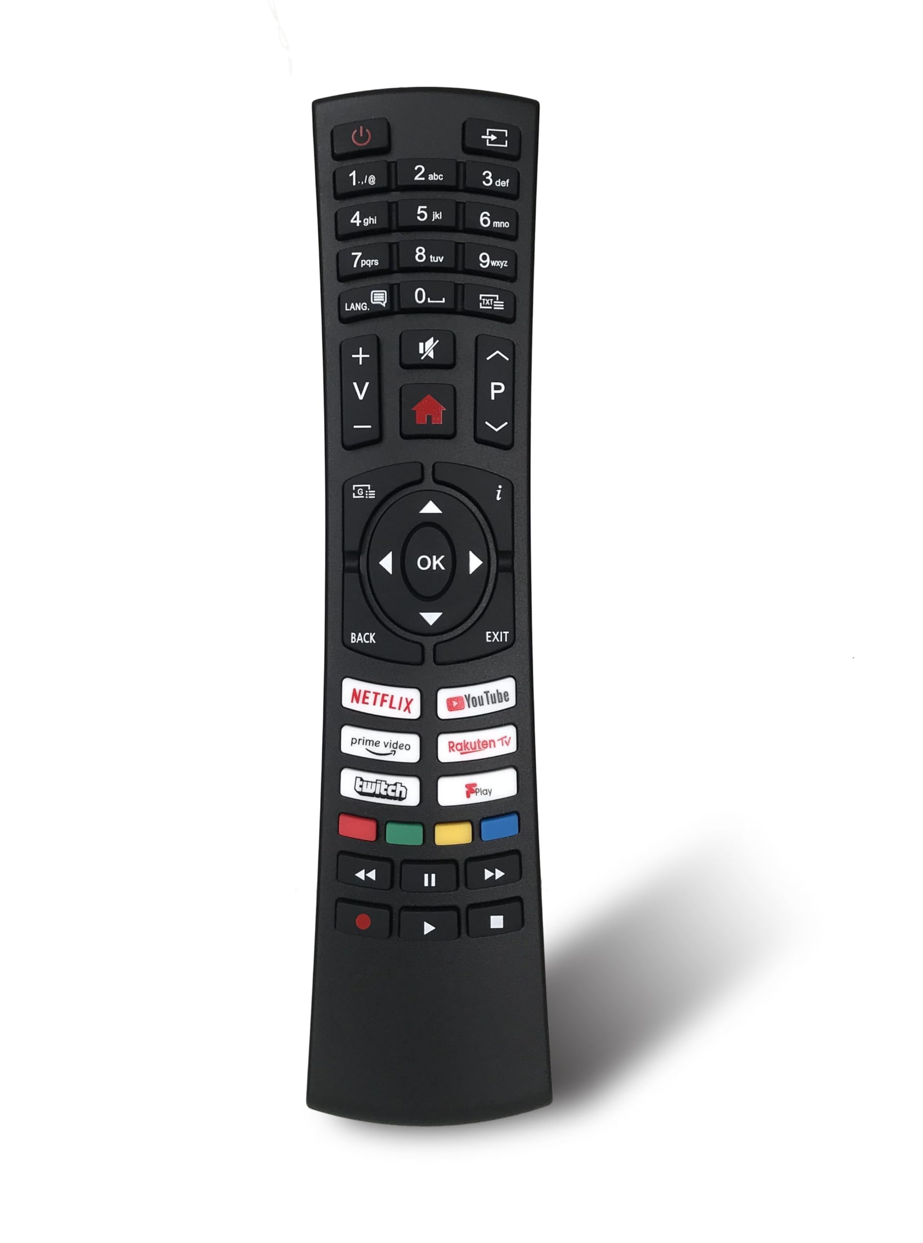 Replacement Remote Control RC4591P for Bush QLED Smart TV DLED32HD DLED32HDS DLED32HDSC DLED32HDSB DLED32HDSA DLED39HDS DLED55UHDHDRS DLED40FHDS DLED49FHDS ELED32FHDSDVD