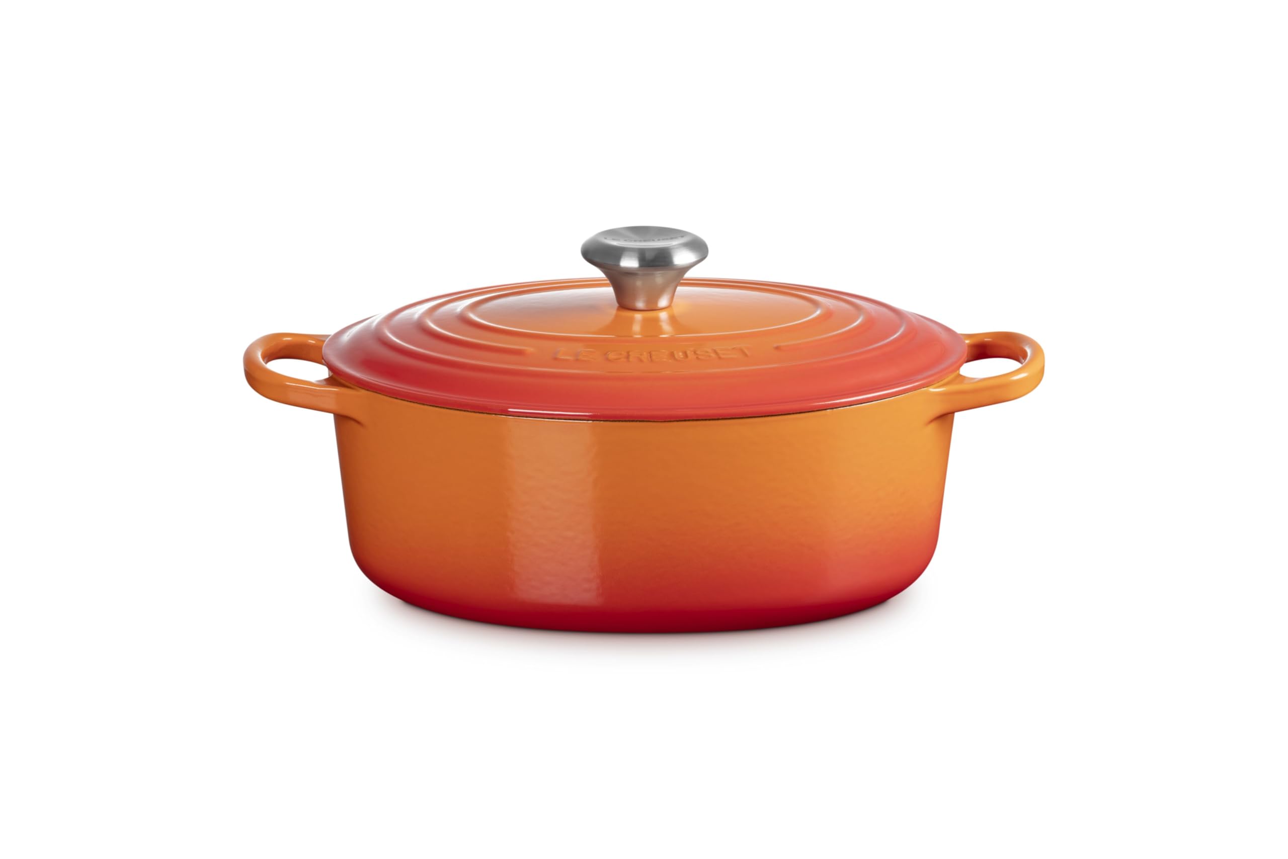Le Creuset Signature Enamelled Cast Iron Oval Casserole Dish With Lid, 27 cm, 4.1 Litre, Volcanic,21178270902430