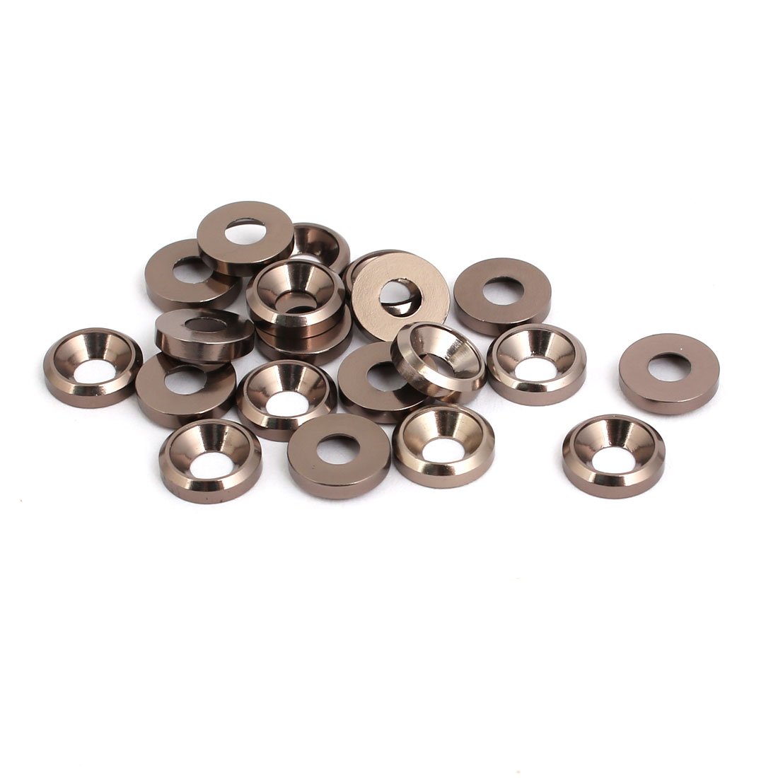 Sourcingmap M3 Aluminium Alloy Cup Head Engine Bay Bumper Washer Gray 20pcs