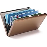 LOUEBICA Stainless Steel Credit Card Wallet RFID Blocking Metal Case Pocket Business Card Holder for Women and Men