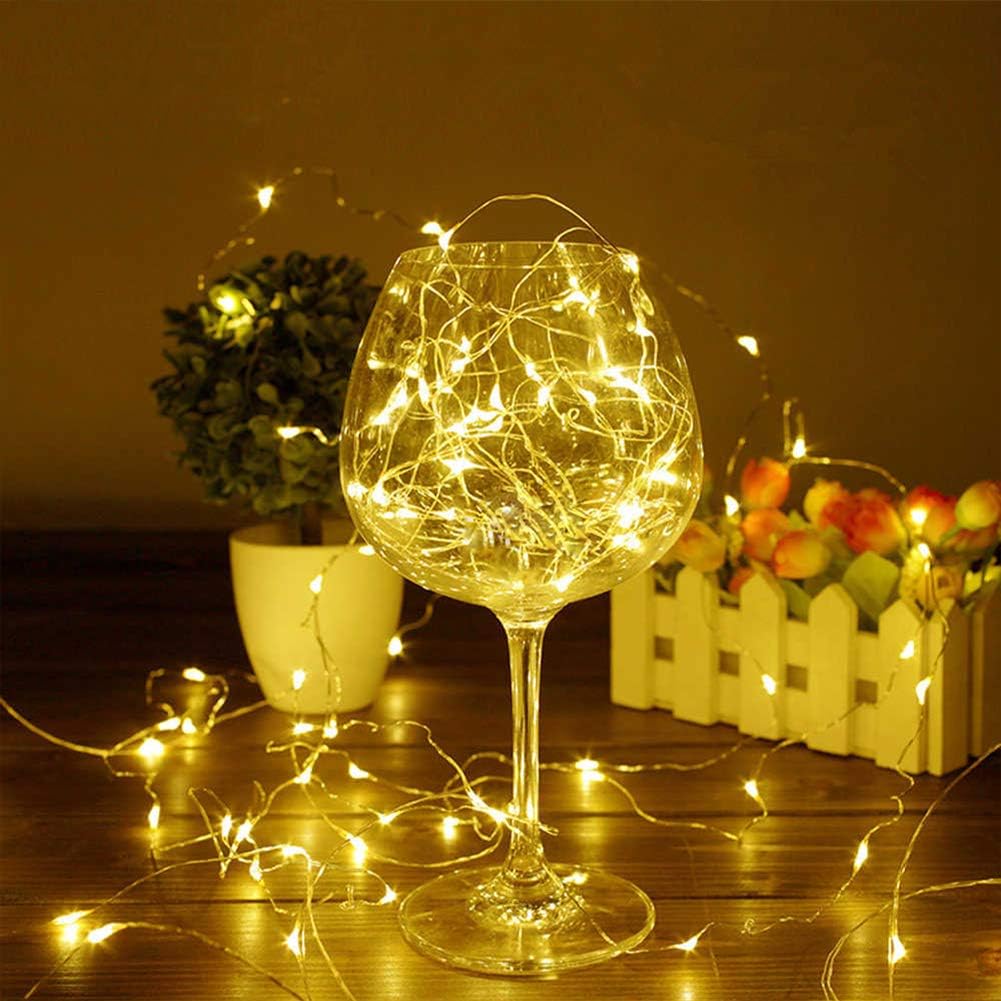 Koxly Fairy String Lights , 6 Pack 7ft 20 LED Starry Light CR2032 Battery Included Operated Decorative Twinkle Strings for Indoor Bedroom Outdoor Wedding Party Christmas Festival Decorations: Home Improvement