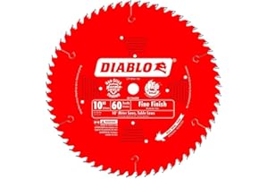 Diablo D1060X-12 10" x 60 Tooth Fine Finish Blade 12x