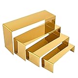 PROFIKLA 4 Pcs Gold Stainless Steel Display