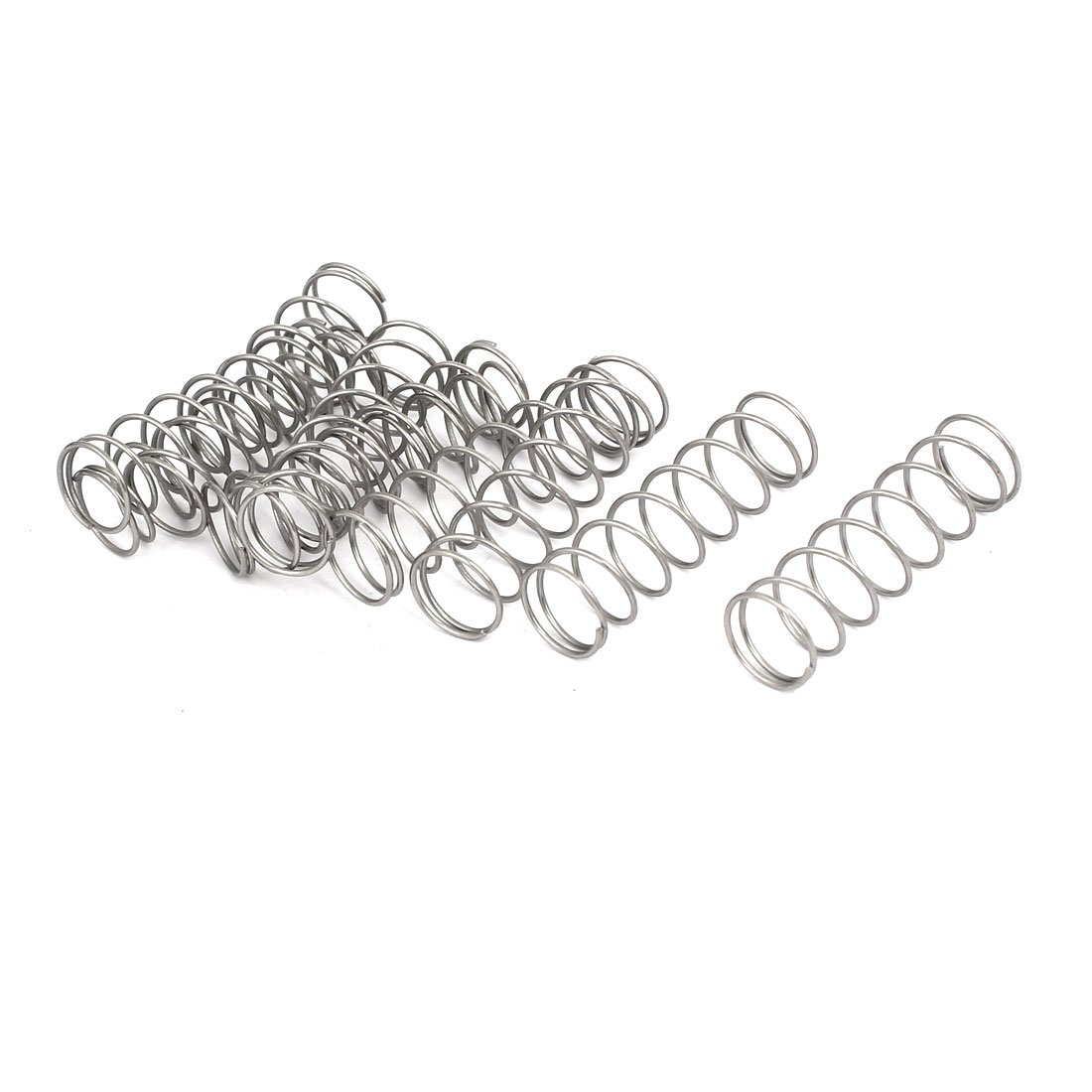 sourcingmap Compression Spring,304 Stainless Steel,12mm OD,0.8mm Wire Size,40mm Free Length,Silver Tone,10Pcs