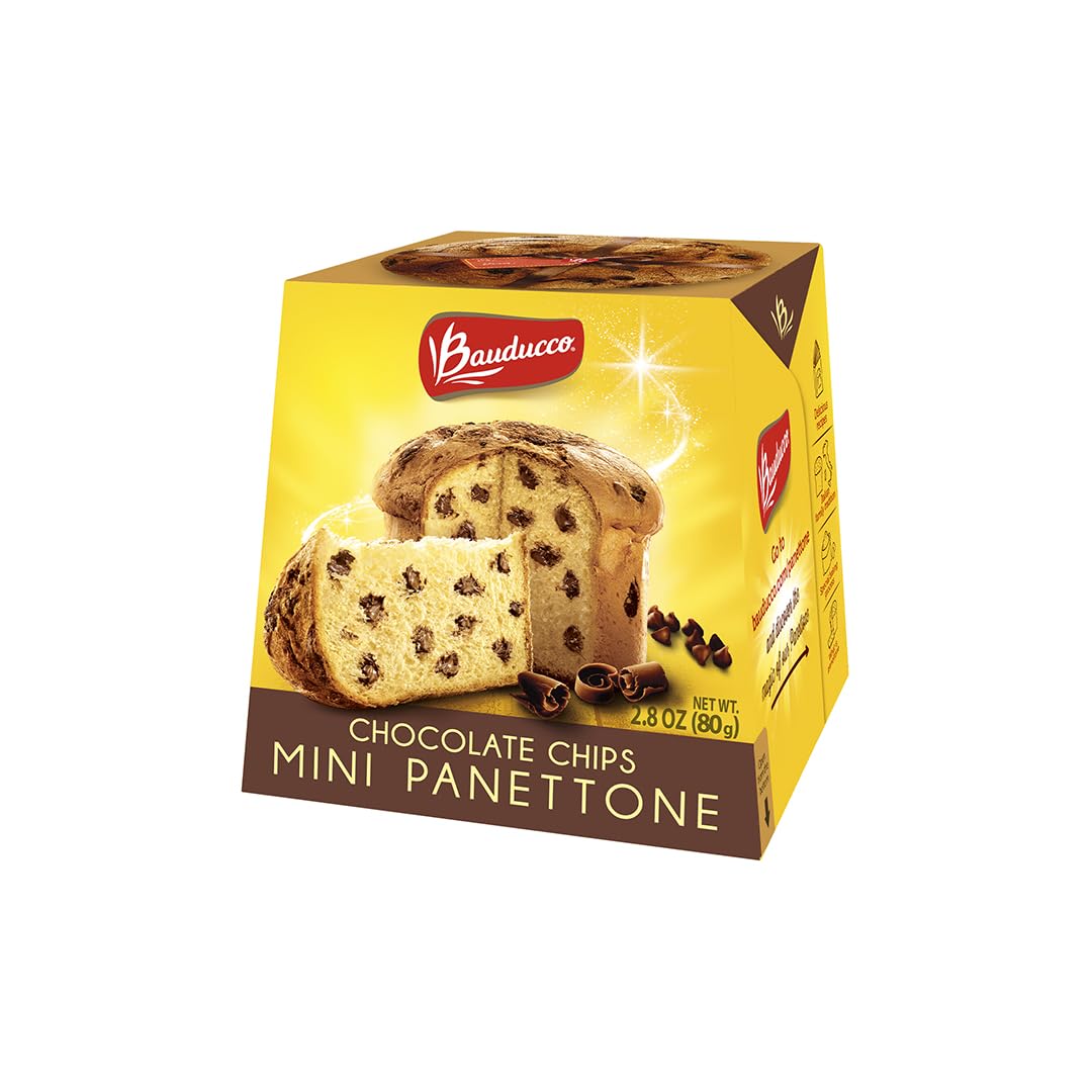 Photo 1 of **BB 6/30/25**Bauducco Mini Panettone Chocolate, Moist & Fresh, Traditional Italian Recipe, Holiday Cake, 3.5oz