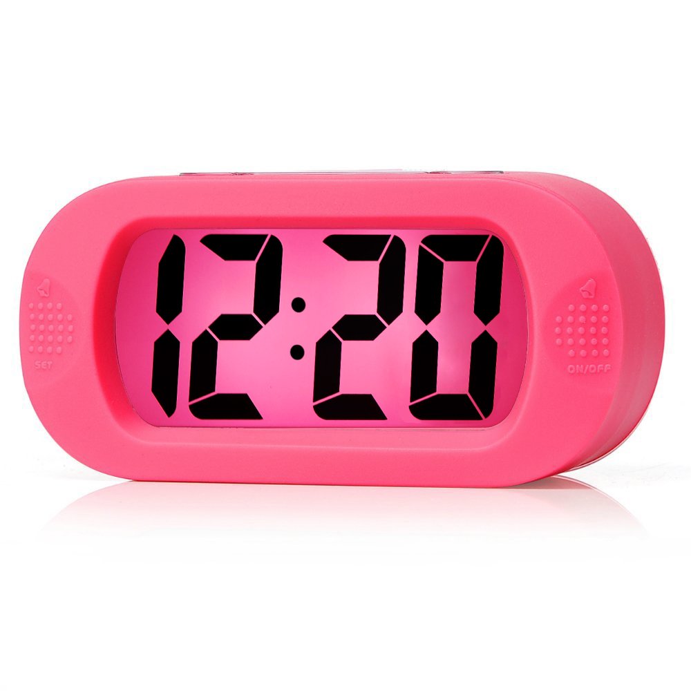 Pink digital clock taosilope