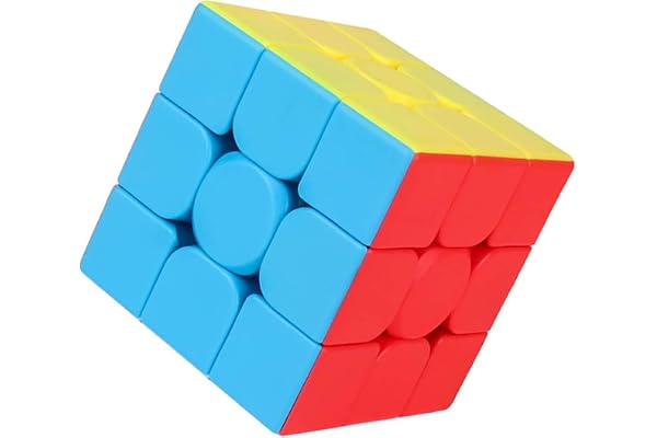 TWSTYFAL Speed Cube 3x3x3 Magic Cube Puzzles Fidget Toys, Fast Smooth Turning Ultra Durable Colour-Matching Puzzle, Classic P