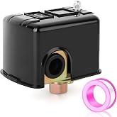 MEANLIN Well Pump Pressure Switch 20-40 PSI 1/4" FNPT | MPS2040 Pressure Switch for Well Pump/Tank &amp; Air Compressor, 1/4" FNPT, Adjustable Diff, Black