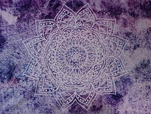 Amazon Com Above Below Design Mandala Boho Tapestry Galaxy Background White Home Kitchen