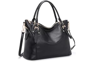 Kattee Leather Handbags Tote Shoulder Bag for Woman Satchel Designer Purse Top Handles Crossbody Bag Large Capacity