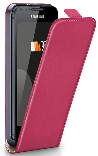 moex Samsung Galaxy S2 | Hülle Pink 360° Klapp-Hülle Etui Thin Handytasche Dünn Handyhülle für Samsung Galaxy S2 / S2 Plus SI